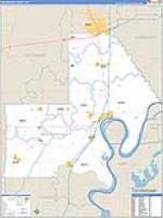 New Madrid, Mo Carrier Route Wall Map